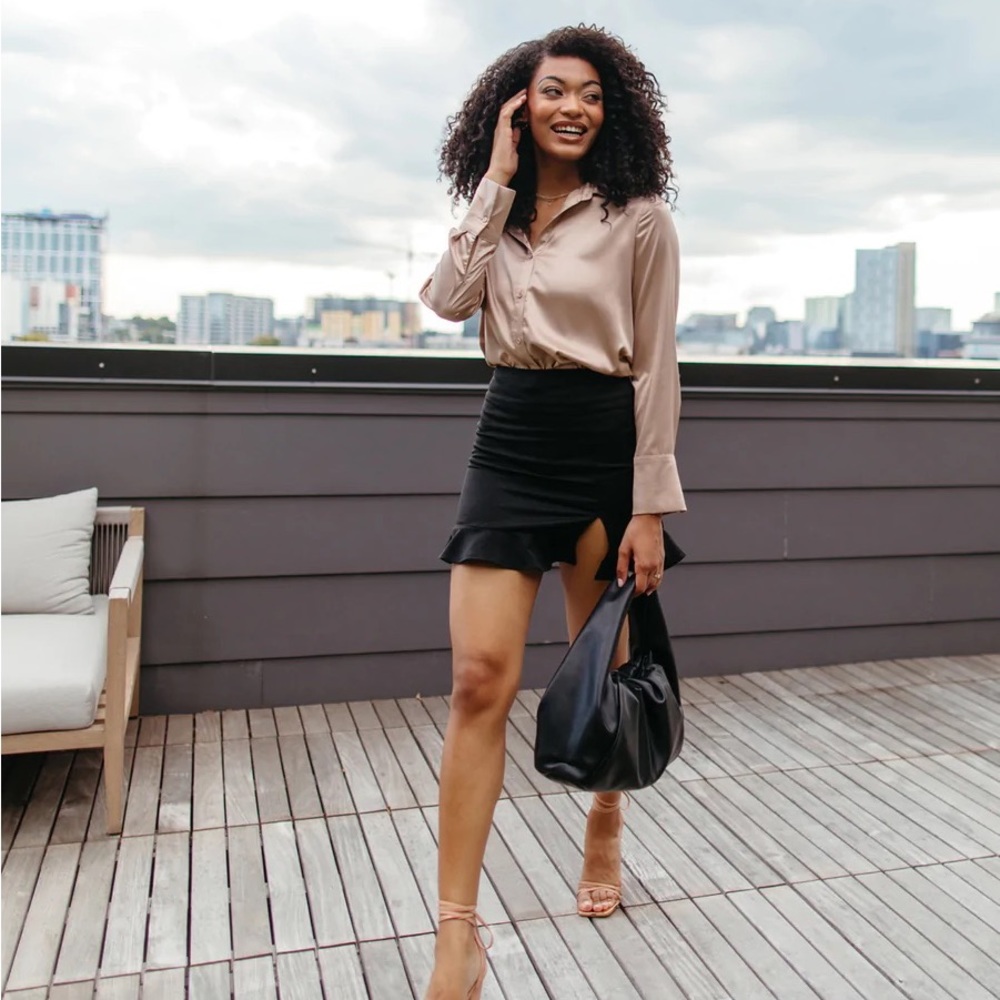 Kittenish Ginger Ruffle Skirt